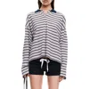 Lioness Rebels Stripe Long Sleeve Oversize Polo In Multi