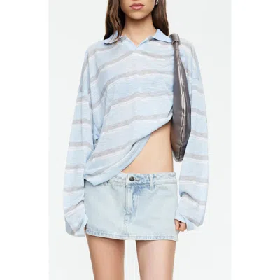 Lioness Rebels Stripe Long Sleeve Polo In Multi