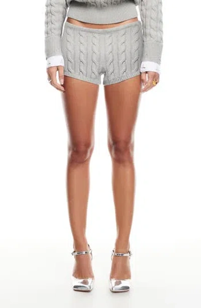 LIONESS LIONESS REBORN CABLE KNIT SHORTS