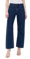 Lioness Renacida Low Rise Wide Leg Jeans In Blue Denim