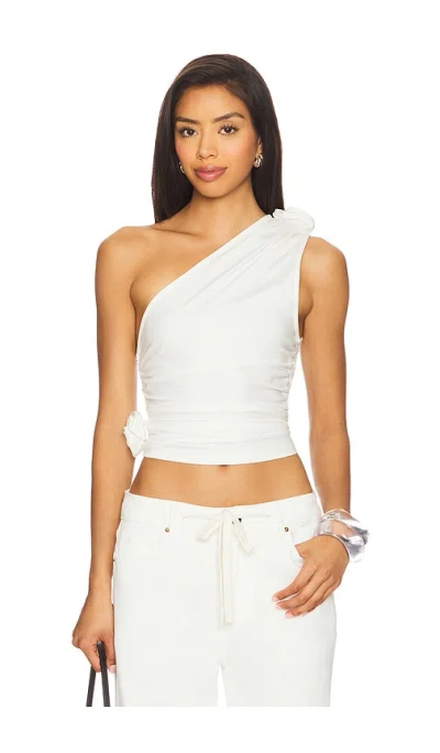 Lioness Rendezvous One Shoulder Top In White