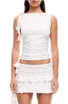 Lioness Rendezvous Sleeveless Ruffle Top In Blush