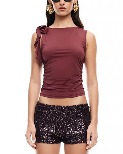 Lioness Rendezvous Top In Burgundy