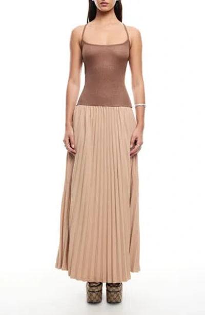 LIONESS LIONESS RENISSANCE MIXED MEDIA MAXI DRESS