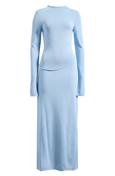 Lioness Resolution Long Sleeve Maxi Dress In Blue