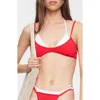 Lioness Rhode Bikini Top In Red