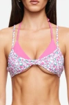 Lioness Rhode Layered Bikini Top In Multi