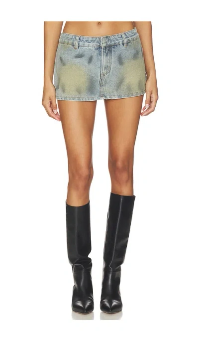 Lioness Rhode Mini Denim Skirt In Blue