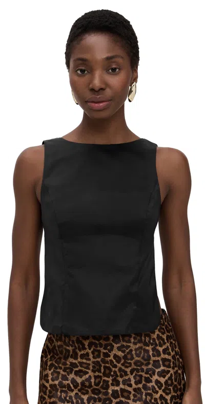 Lioness Rider Backless Top Onyx In Black