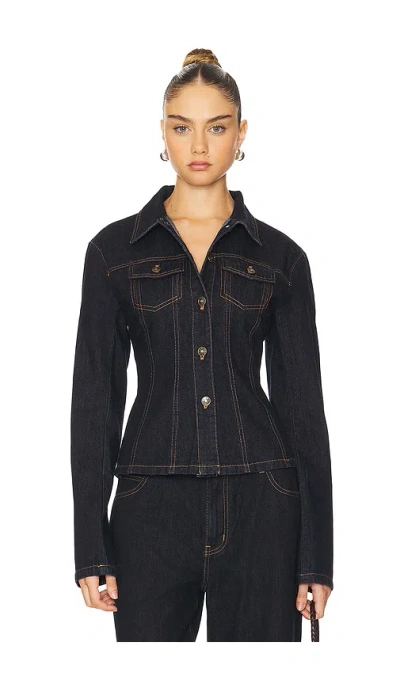 Lioness Rider Denim Jacket In Blue