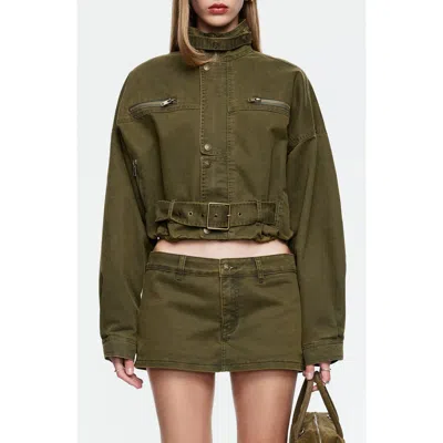 Lioness Rinata Cotton Blend Jacket In Green