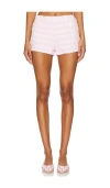 Lioness Riviera Ruffle Short In Blush