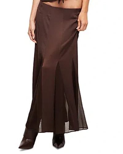 Lioness Rose Maxi Skirt In Chocolate
