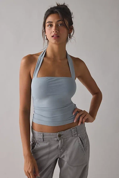 Lioness Rouje Square Neck Halter Top In Smoke, Women's At Urban Outfitters In Gray