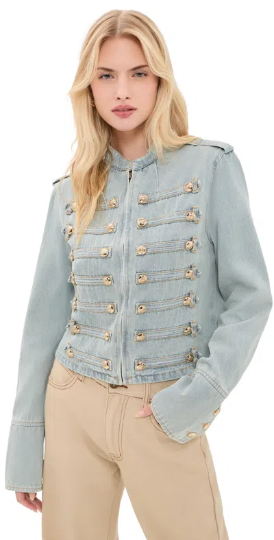 Lioness Rush Hour Jacket Light Denim In Blue