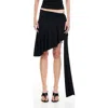Lioness Safari Asymmetric Midi Skirt In Black