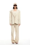 Lioness Serene Oversized Blazer Jacket In Deep Wheat, Women's At Urban Outfitters In Brown