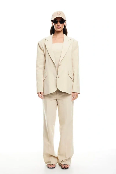 Lioness Serene Oversized Blazer Jacket In Deep Wheat, Women's At Urban Outfitters In Brown