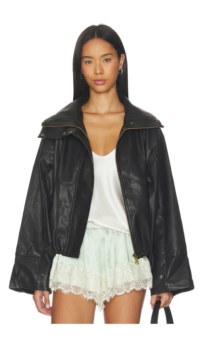 Lioness Shoreline Funnel Jacket In Black