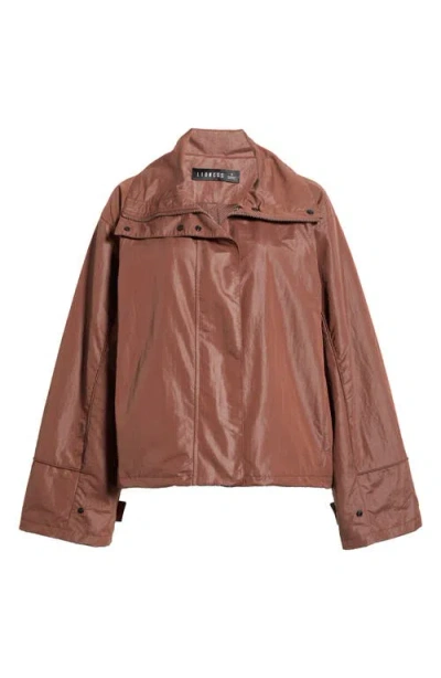 Lioness Shoreline Windbreaker Jacket In Brown