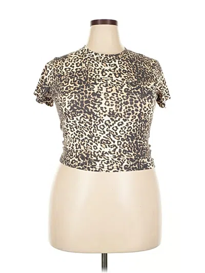 Pre-owned Lioness Short Sleeve Turtleneck In Brown