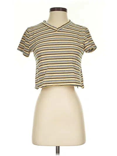 Pre-owned Lioness Short Sleeve Turtleneck In Yellow