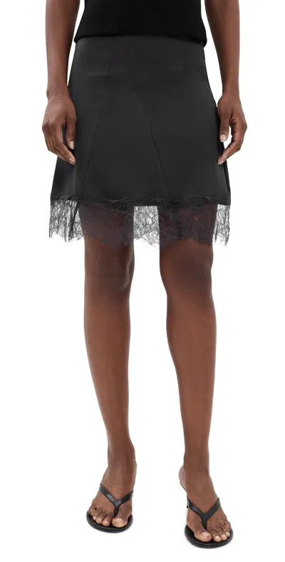Lioness Skin Midi Skirt Petrol In Black