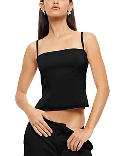 Lioness Sleeveless Corset Top In Onyx