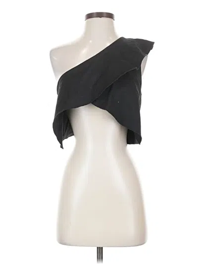 Pre-owned Lioness Sleeveless Top Black One Shoulder Neckline Tops