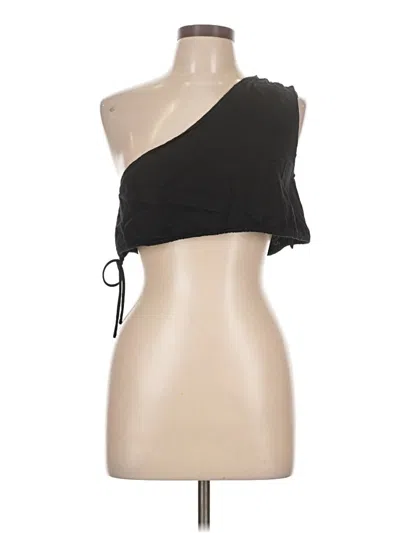 Pre-owned Lioness Sleeveless Top Black One Shoulder Neckline Tops