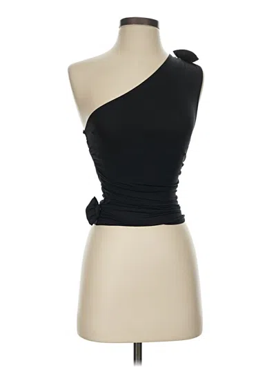 Pre-owned Lioness Sleeveless Top Black One Shoulder Neckline Tops