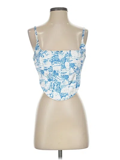 Pre-owned Lioness Sleeveless Top Blue Strapless Neckline Tops