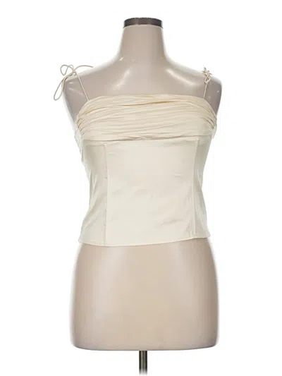 Lioness Sleeveless Top Ivory Strapless Neckline Tops In White