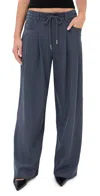 Lioness Slouch Tie Up Pants Slate In Slate