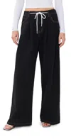 Lioness Slouched Tie Up Pants Onyx In Onyx