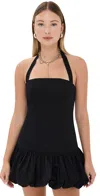 Lioness Sofia Halter Mini Dress In Onyx