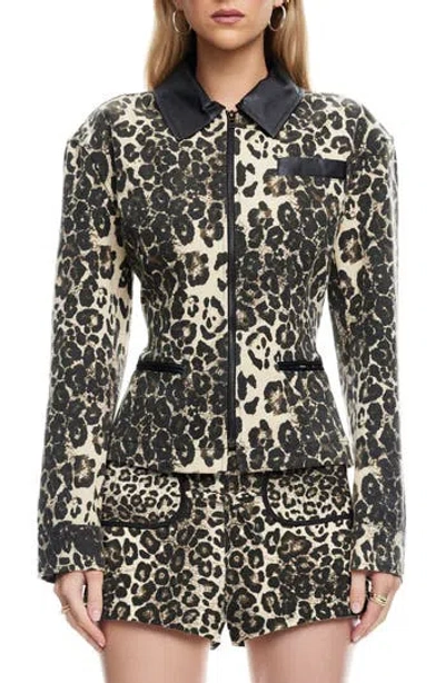 Lioness Soho Leopard Print Jacket In Animal Print
