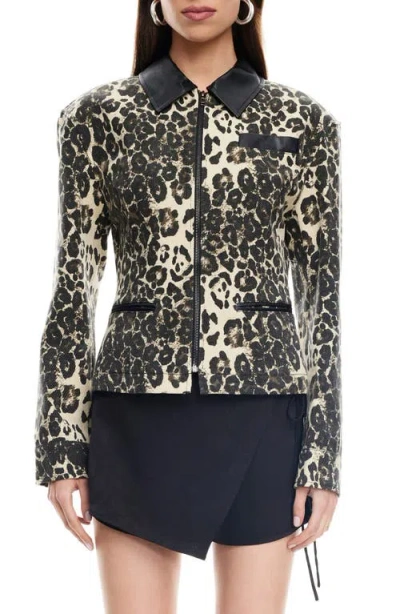 LIONESS LIONESS SOHO LEOPARD PRINT JACKET