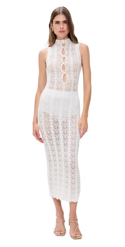 Lioness Soiree Sleeveless Dress Porcelain In White