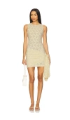Lioness Soleil Tie Side Sleeveless Body-cont Minidress In White