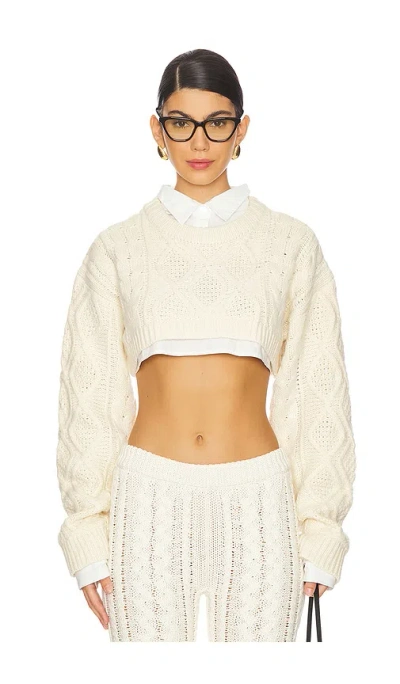 Lioness Sonny Knit Top In 象牙白
