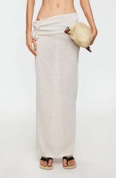 Lioness Soul Mate Cover-up Maxi Skirt In Nude