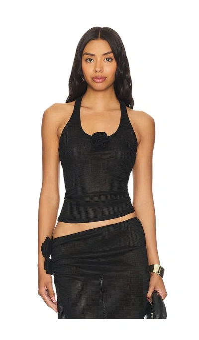 Lioness Soul Mate Halter Top In Onyx