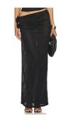 Lioness Soul Mate Maxi Skirt In 블랙