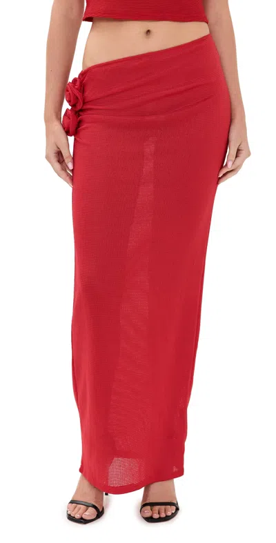 Lioness Soul Mate Maxi Skirt Crimson