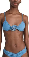 Lioness Soulmate Bikini Top Denim Blue In Denim Blue