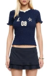 Lioness Spectate Smocked Jersey Top