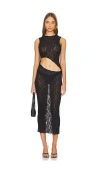 Lioness Spellbinder Maxi Dress In Black In Black