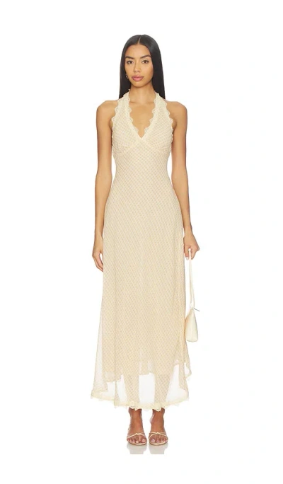 Lioness Stars Align Midi Dress In Neutral