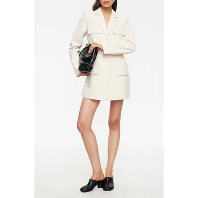 Lioness Steinway Belted Long Sleeve Blazer Minidress In White